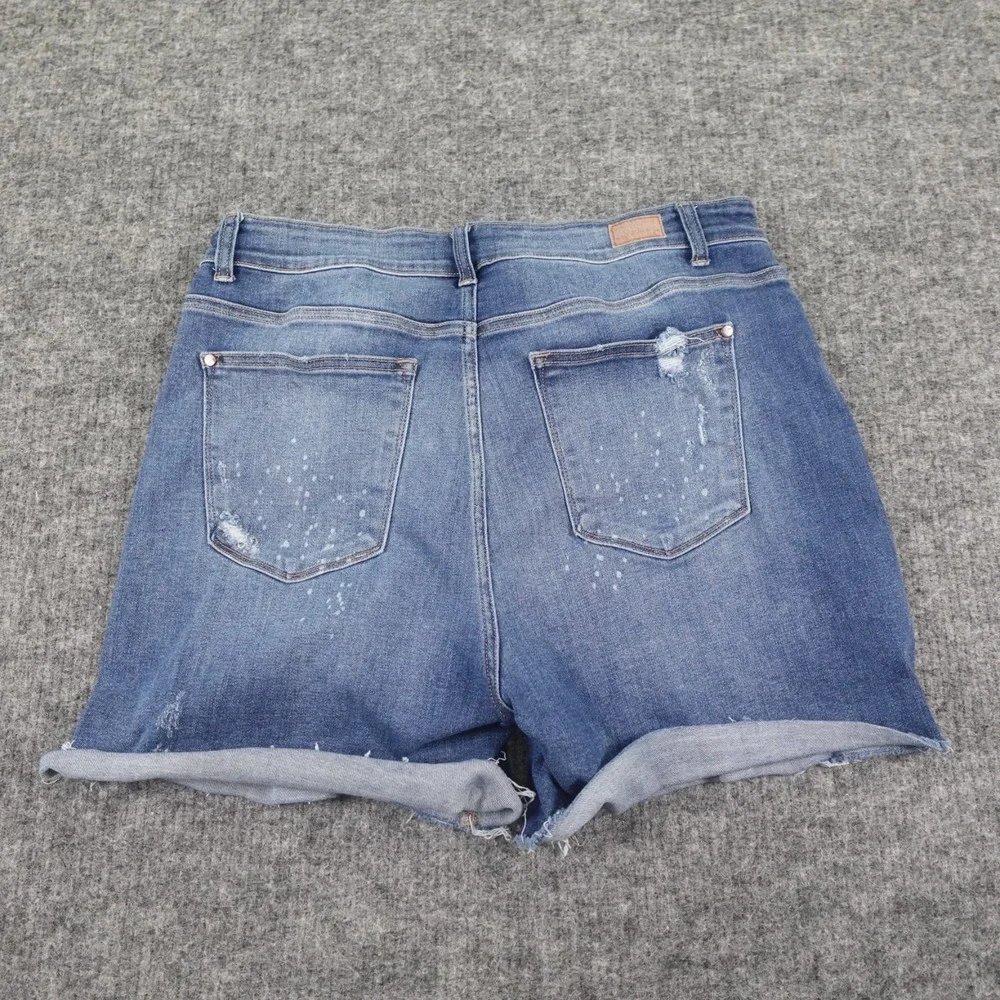 Judy Blue Womens Shorts 3XL Denim Cut-Off Distressed High‎ Rise JB15202